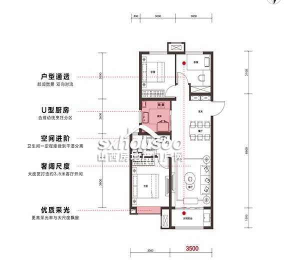 三室兩廳一衛(wèi) 101㎡