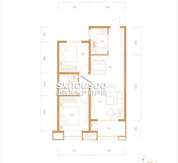 兩室兩廳一衛(wèi) 86.99㎡