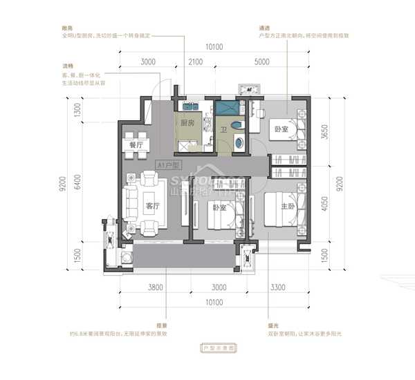 三室兩廳一衛(wèi)115㎡