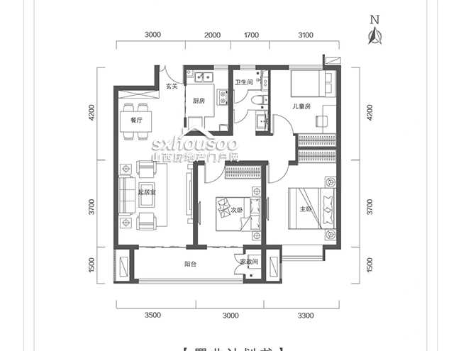 113㎡  三室兩廳一衛(wèi)