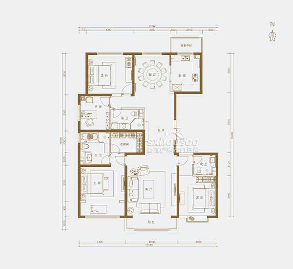 205.41 四室两厅三卫